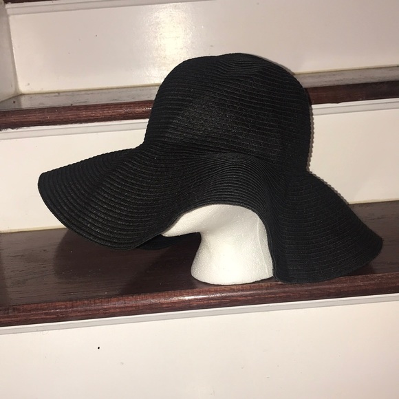 Floppy Black 100% Straw Hat One Size By Cato 😘😘 - Picture 5 of 6